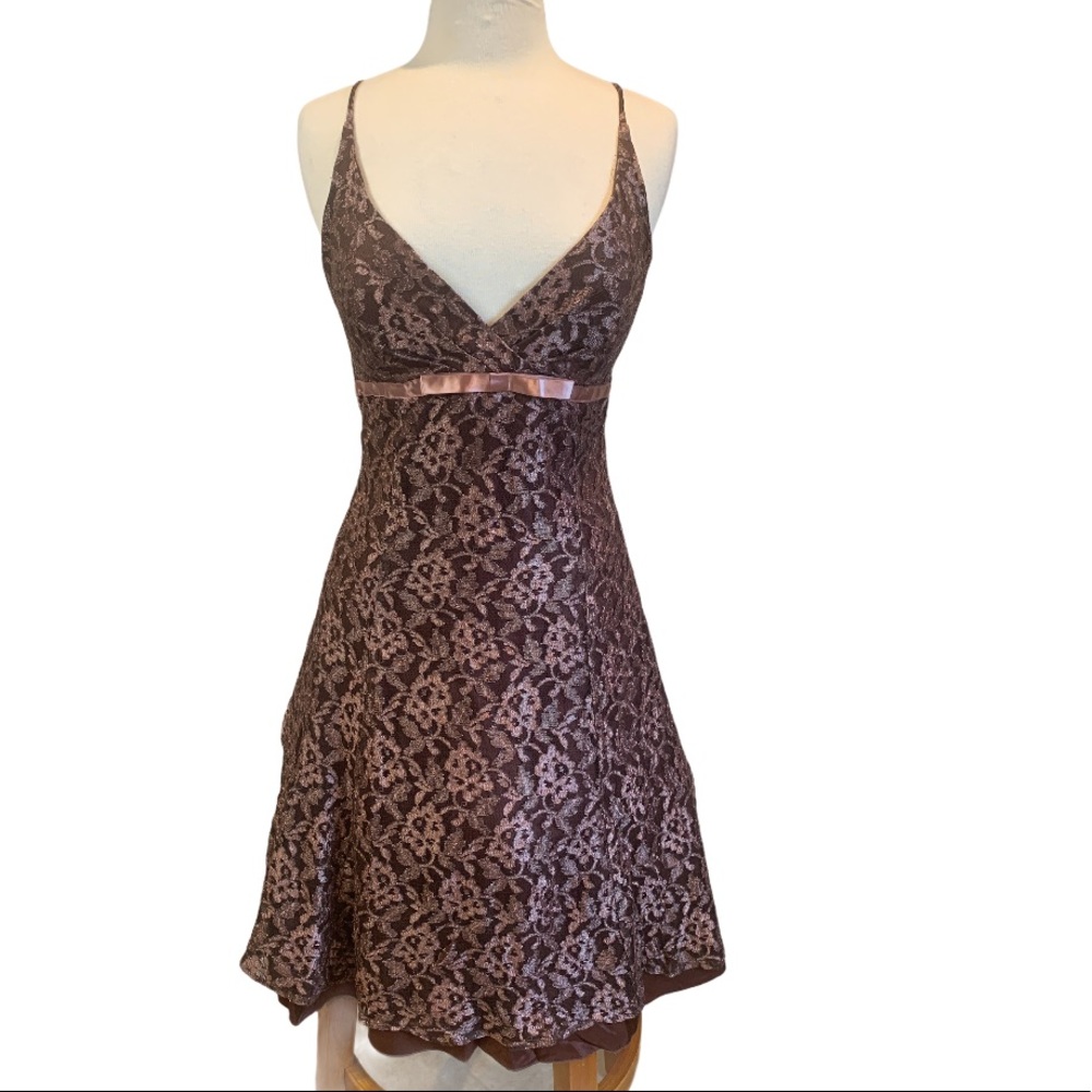 NEW Intrigue Brown Lace Dress Sz 14
